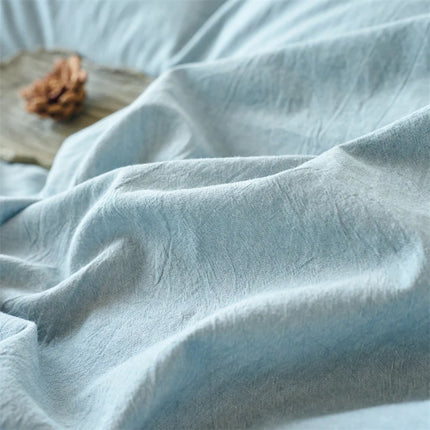 2025 New All-cotton Quilt Cover Class A Yarn-dyed Washed Cotton Single Bed Cover Solid Light Blue Breathable Bedding 220x240
