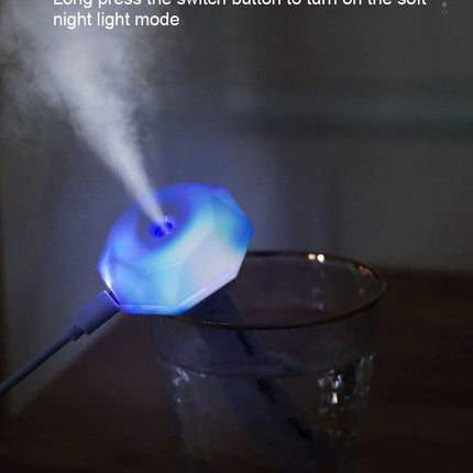 LED Lamp Air Humidifier USB Essential Oil Diffuser Car Purifier Aroma Anion Mist Maker with Romantic Light Portable Humidifier