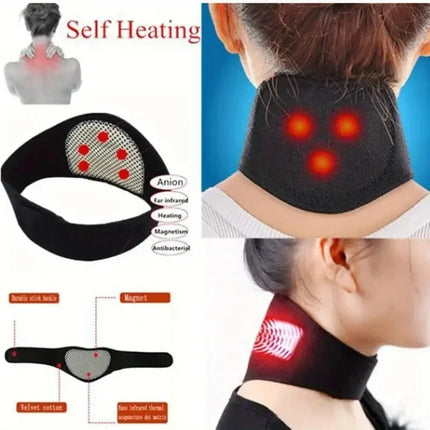 Self-Heating Magnetic Self-Warming Neck Brace - Medium, Soft Portable Cervical Pillow with Spontaneous