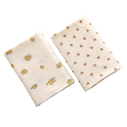Ins Baby Blanket Muslin Swaddle 2 Layer Cotton Receive Blankets for Newborn Bath Towel Summer Bedding Baby Items Mother Kids
