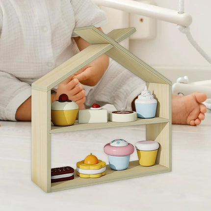 Kitchen Play Foods Toys Kids Role Play Storage Rack Boys Girls Play House