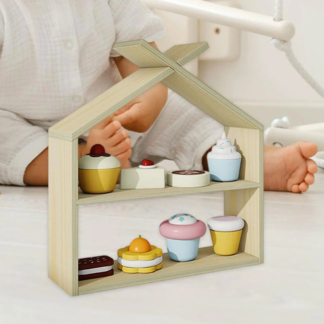 Kitchen Play Foods Toys Kids Role Play Storage Rack Boys Girls Play House