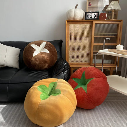 Round Tomato Throw Pillow,Plush Cushion Colorful Petal Throw Pillow ,Sofa Cushion Home Office Bedroom Decoration