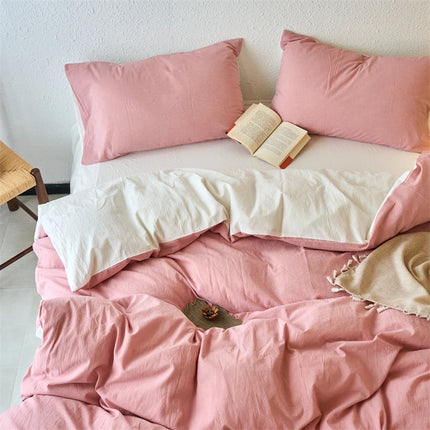 2025 New All-cotton Quilt Cover Class A Yarn-dyed Washed Cotton Single Bed Cover Solid Light Blue Breathable Bedding 220x240