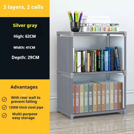 Simple Bookshelf Floor To Ceiling Dormitory Space Saving Home Storage Rack Wear-resistant Rack Multifunctional Storage Cabinet