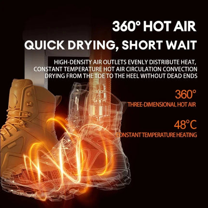 Shoe Dryer Portable Electric Shoe and Boot Dryer 180° Folding Design Smart Display for Shoes Gloves Hats Socks Ski Boots