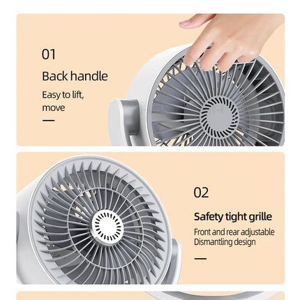 360 Circulation Quiet Powerful Floor Fan,Standing Smart Fans,with Remote Control Adjustable Height