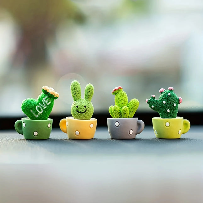 Mini Resin Succulent Cactus Set