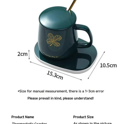Electric Mug Warmer Heating Coaster 55°C for Coffee and Milk Tea Thermostatic Pad Heating Mat for Kitchen Use Beverage Heating