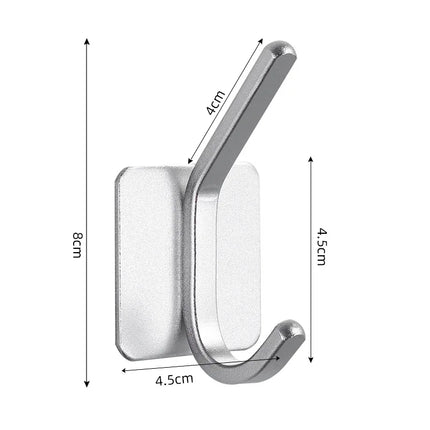 Self-adhesive Bathroom Hook Key Bag Shower Door Robe Towel Adhesive Hanger Kitchen Accessories For Organizer Wall Stickers Hooks