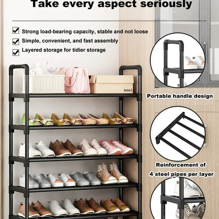 Black Multi-Layer Shoe Rack