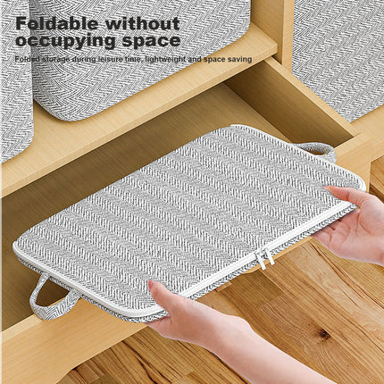 Large Capacity Clothes Storage Bag Organizer With Reinforced Handle For Blankets Bedding Foldable With Zipper Storage Bag