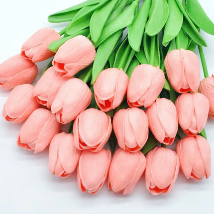 10Pcs Artificial Realistic Touch Tulip Flowers