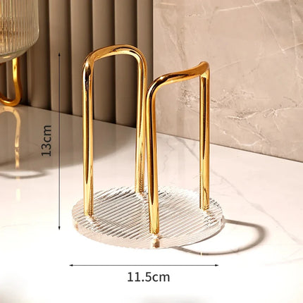 1PCS living room luxury disposable cup dispenser storage rack, water cup holder with long stick cup display rack  home storage