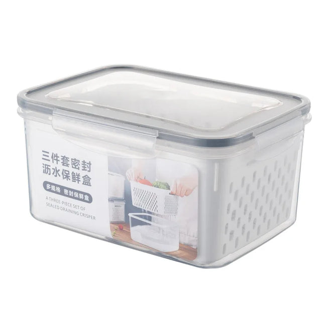 Airtight Fruit Storage Container with Removable Colander