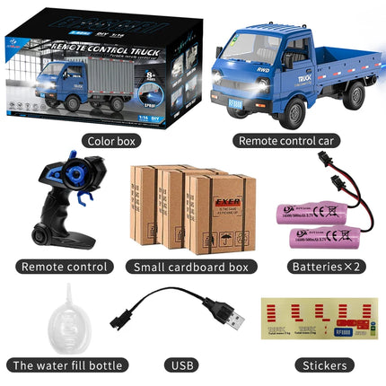 RC Car 2.4GHZ 1:16 Simulation Drift Climbing Truck LED Lights Remote Control Car Electric Toys For Kids Model Boy's Gifts