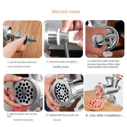 Heavy Duty Hand Operated Manual Kitchen Meat Mincer Noodles Grinder Sausage Filler Fruit Vegetable Beef Sausage Pasta Maker New