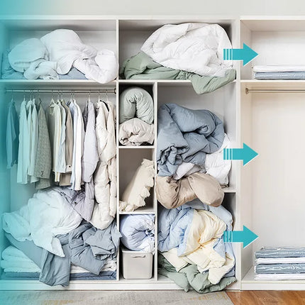TAILI 20PCS Vacuum Storage Bags Wardrobe Organizer Vacuum Seal Bag Space Saving Bags for Clothes Pillow Bedding Blanket Storage