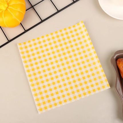 50pcs Food Waxed Paper Oil-Proof Wax Paper Bread Sandwich Burger Fries Macarons Packaging Kitchen Baking Tool Packaging Decor