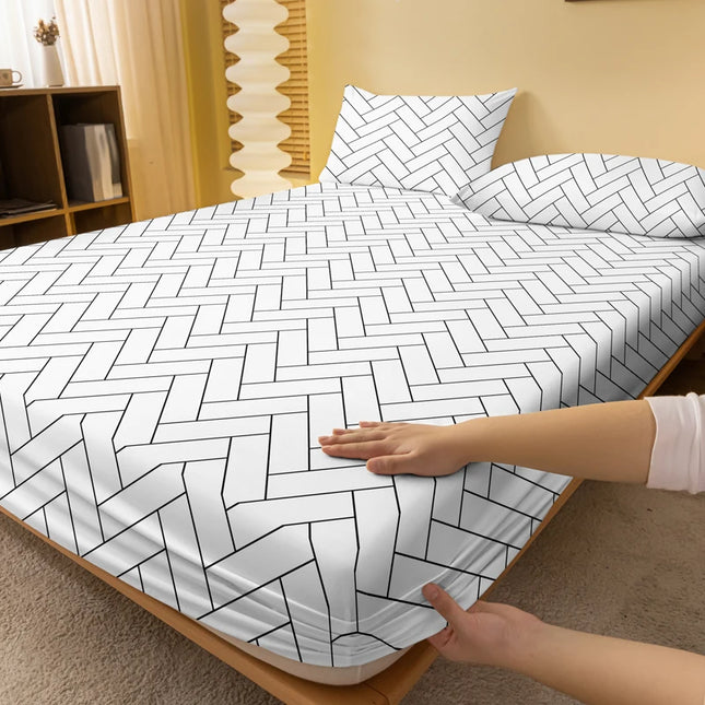 1 Piece Of Harrow Porcelain White Pattern Frosted Bedsheet, Bedroom Printed Bedspread, Bedding (Excluding Pillowcases)