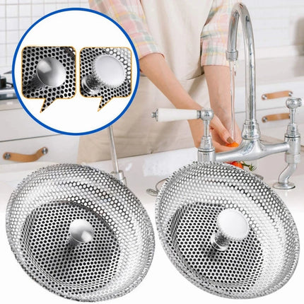 Waste Plug Sink Strainer Stainless Steel Basin Drain Filter  Shower Floor Sewer Mesh Hair Catcher Kitchen Bathroom Accessories