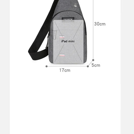 Chest Bag Men's One Shoulder Crossbody Bag Large Capacity Outdoor Sports And Leisure Fashion Small Shoulder Bag Large Capacit