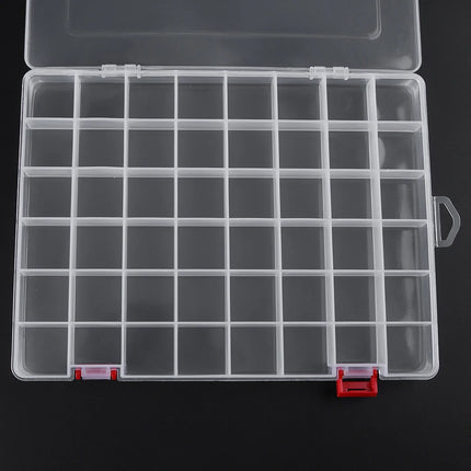 48 Grids Compartment Plastic Storage Box Jewelry Earring Box Bead Screw Container Home Storage Case Display Organizer Container