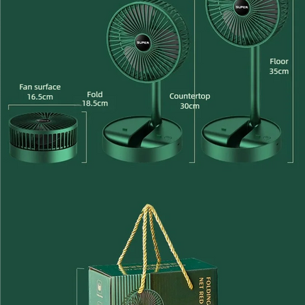 Retractable Fan USB Charging Folding Portable Mini Electric Fan Dormitory Outdoor Cooling Appliances Adjustable Home Fans