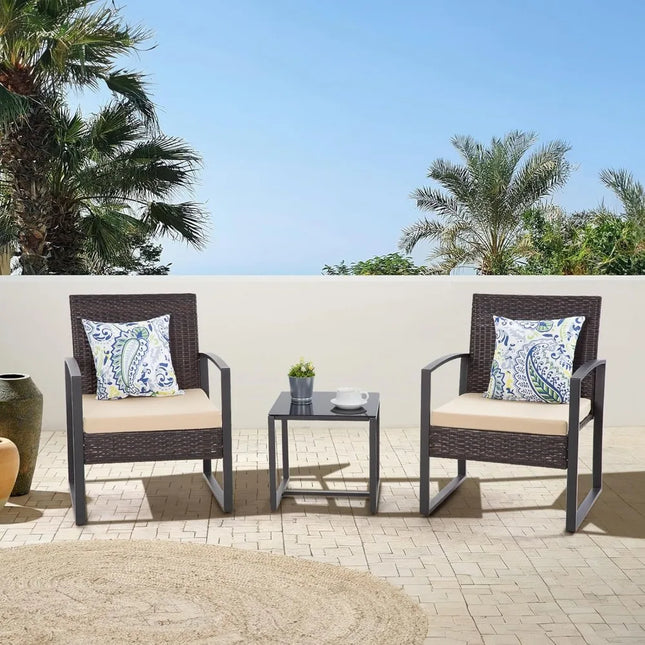 3PCS Outdoor Wicker Patio Set