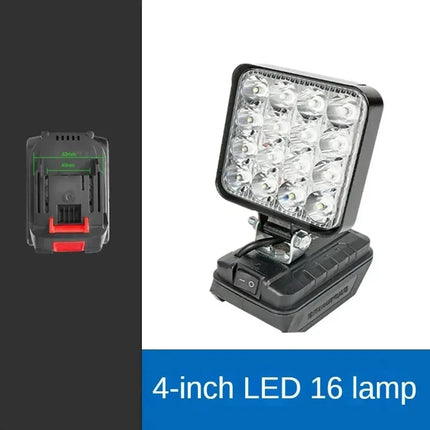 Led Light For Makita Battery 4In Portable Spotlight Cordless Outdoor Work Fishing Handheld Emergency ToolLight No Battery No USB