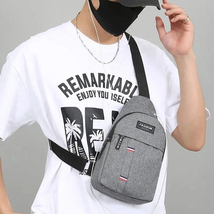 Chest Bag Men's One Shoulder Crossbody Bag Large Capacity Outdoor Sports And Leisure Fashion Small Shoulder Bag Large Capacit