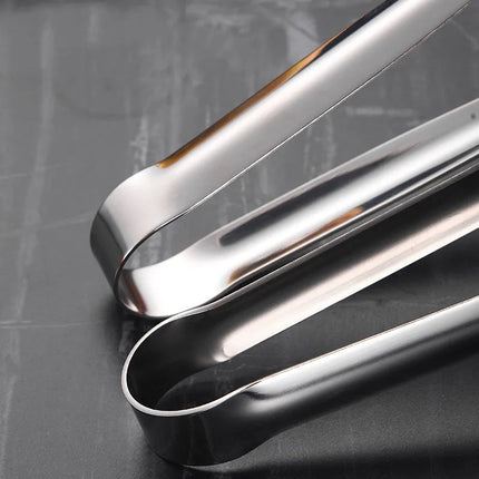 304 Stainless Steel Grill Tongs Food Clip BBQ Steak Clip Bread Tong Cooking Utensils Party Non-Slip Kitchen Gadgets Accessories
