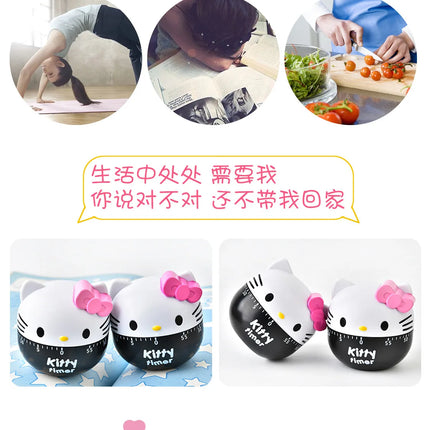 Hello Kitty Kitchen Cooking Reminder Cartoon Kawaii 60 Minute Timer Cooking Baking Helper Kitchen Chronograph Reminder