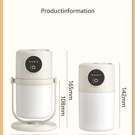 90degree rotating humidifier intelligent large capacity atomizer USB silent night light indoor small air purification humidifier