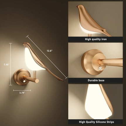 Nordic Golden Bird LED Wall Lamp