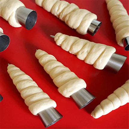 5Pcs Conical Tube Cone Roll Moulds Spiral Croissants Molds Cream Horn Mould Pastry Mold Cookie Dessert Kitchen Baking Tool