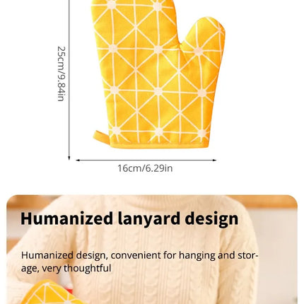 1 Pack Of Cotton And Linen Baking Gloves Microwave Oven Gloves Home Insulation Kitchen Baking Oven Special Tools