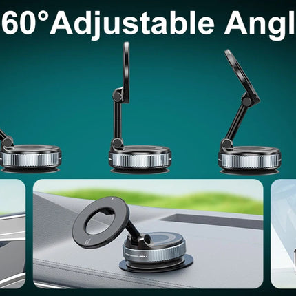 Vacuum Suction Magnetic Phone Holder for Magsafe 360° Adjustable Car Phone Mount & Retractable Vacuum Cell Phone Holders Phones