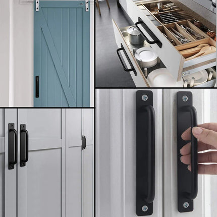 Door Handle Cabinet Pulls Aluminum Push-pull Balcony Gate Window Pulls Knob Kitchen Furniture Hardware Handle