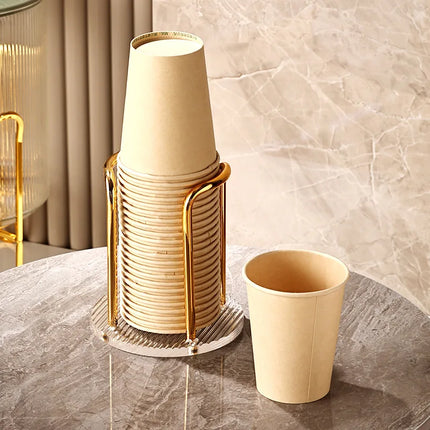 1PCS living room luxury disposable cup dispenser storage rack, water cup holder with long stick cup display rack  home storage