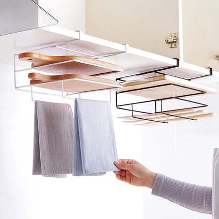 Double-Layer Metal Cutting Board Kitchen Shelf