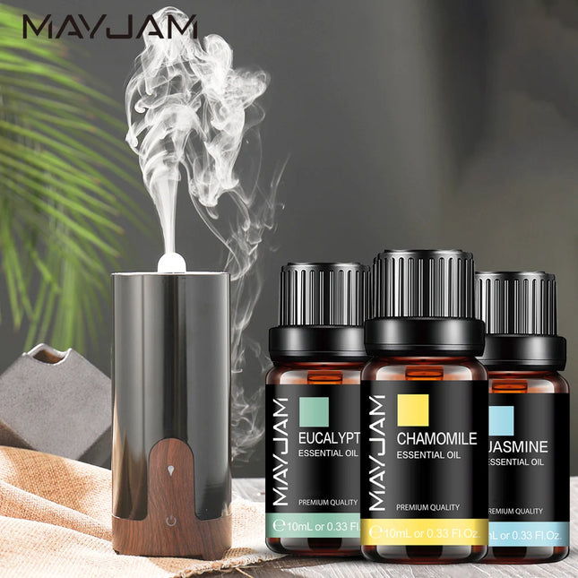 MAYJAM 10ml Essential Oils For Humidifier Diffuser Scented Candle Handmade Soap Air Freshener Lavender Peppermint Lemon