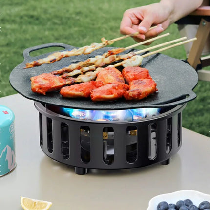 7-Core Camping Stove High-Power Strong Fire Portable Tourist Gas Burner Windproof Electronic Ignition Camping Equipment