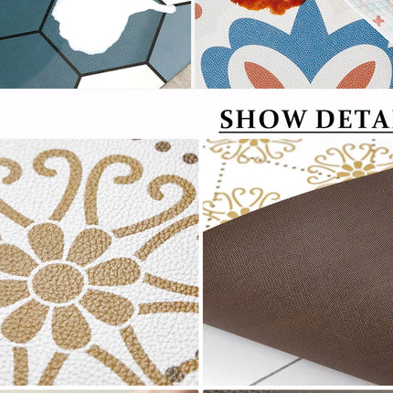 Kitchen Floor Mat Non-slip Oil-proof Carpet Pvc Leather Waterproof Foot Mats Wipeable No-clean Rug Long Strip Decoration Carpets