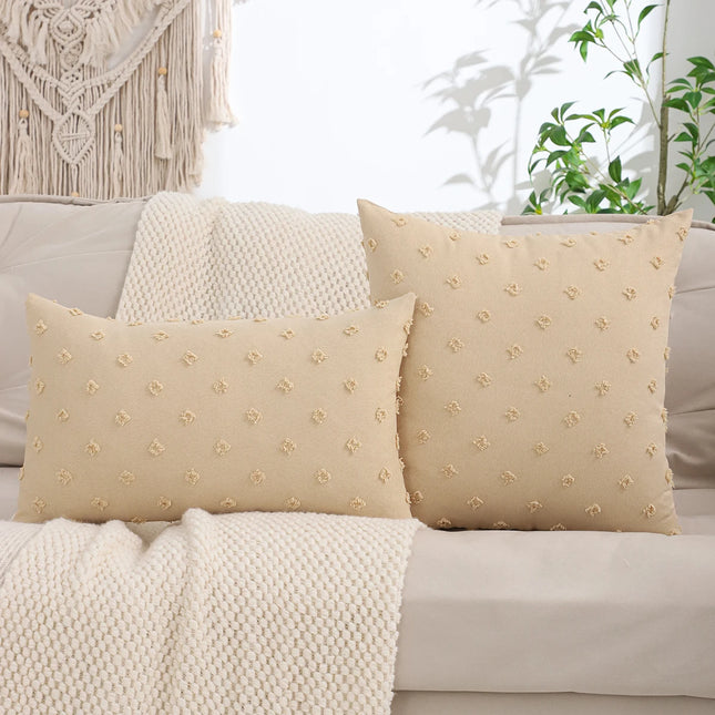 1 PC Jacquard Linen Decoration Throw Pillow Cover Living Room Decoration
