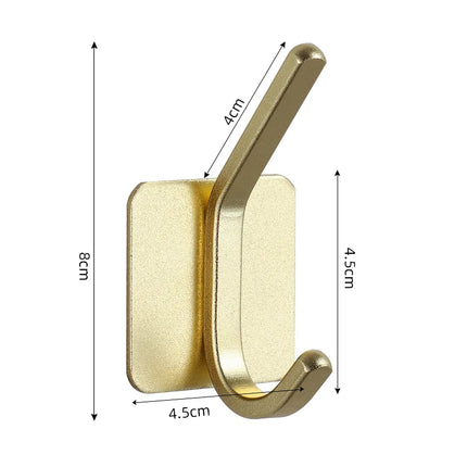 Self-adhesive Bathroom Hook Key Bag Shower Door Robe Towel Adhesive Hanger Kitchen Accessories For Organizer Wall Stickers Hooks
