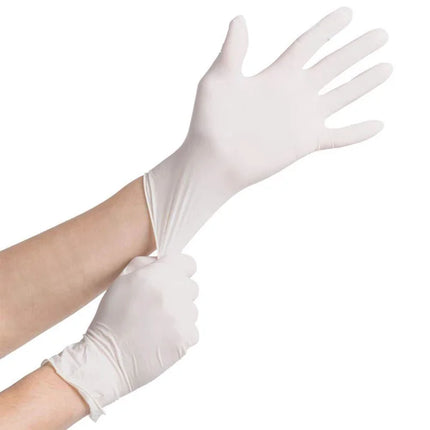 30/60/100PCS White Nitrile Gloves Disposable Household Waterproof Nitrile Gloves Kitchen Dishwashing Pet Bathing Cleaning Tools