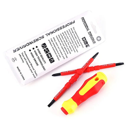 3 In 1 Insulated Screwdriver Set PH1/PH2 Multi-Purpose Screwdriver Electricians Slotted Cross Screwdriver Bit Tools Kit Set