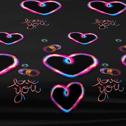 1 piece of heart flashing emotion patterned frosted bedsheet, bedroom printed bedspread, bedding (excluding pillowcases)