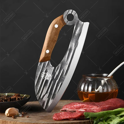 Kitchen Knives Sharpener Stainless Steel Forged Hammer Professional Labor Saving Chopper Boning Knife Meat Cleaver Butcher Knife